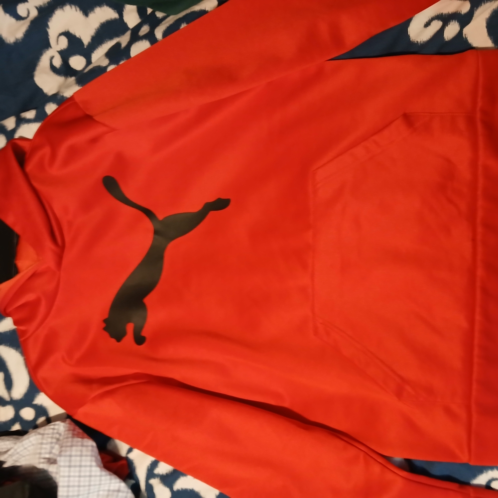 Puma Red Hoodie with Black Logo